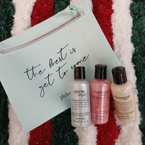 Philosophy Shampoo/Shower Gel/Bubble Bath Set With Zipper Pouch